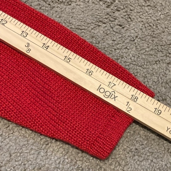 Lauren Ralph Lauren 100% Mercerized Cotton Knitted Red Pullover Sweater Size Lrg - Picture 8 of 8